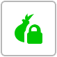 Imagen de una cebolla verde con un candado