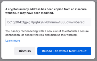 Kripto para birimi güvenlik bildirimi
