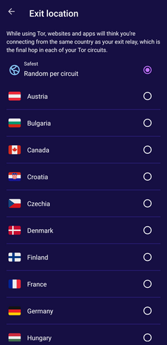 Tor bağlantılarının çıkış konumunu yapılandırın